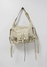Luella Cream Leather Shoulder Bag Multi Compartment Pockets Medium Good Cond for sale  Shipping to South Africa