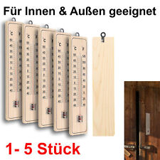 Thermometer Outdoor Indoor Wooden Outdoor Thermometer Analogue Room Garden Thermometer Set til salg  Sendes til Denmark