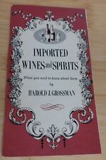 1961 Antigo Guia de Vinhos e Bebidas Espirituosas Importados por Grossman com Anúncio de Higbee na parte de trás 64p comprar usado  Enviando para Brazil