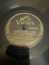 Usado, Victor 78 RPM Branca de Neve e Sete Anões - Yodel Song 25737 V+ Walt Disney comprar usado  Enviando para Brazil