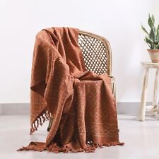 Cobertor indiano impresso em bloco à mão, tear de algodão, decoração de sofá e cama para casa comprar usado  Enviando para Brazil