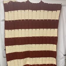Cobertor de crochê afegão cores outono listrado ferrugem creme 3/12 X 6 1/2. comprar usado  Enviando para Brazil