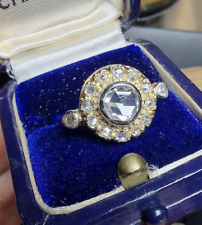 Anillo rosa diamante de corte antiguo oro 18k segunda mano  Embacar hacia Argentina