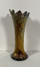 Vintage Northwood Iridescent Amethyst Carnival glass Vase  Tree Trunk 9.5” for sale  Shipping to South Africa