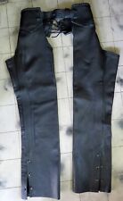 Personalizado de alta qualidade Mens Black Leather Chaps Zip Snap Braid Detail- Médio NWT comprar usado  Enviando para Brazil
