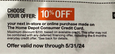 Home Depot 10% de descuento (en tienda/en línea) descuento máximo de $200 con tarjeta de crédito HD 31/05/24 segunda mano  Embacar hacia Argentina