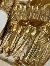 Vajilla dorada Stanley Roberts placa de oro eléctrico de 22 quilates 86 piezas, usado segunda mano  Embacar hacia Argentina