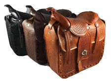 Bolsa de mão de couro Western Saddle Bolsa Montura Piel comprar usado  Enviando para Brazil