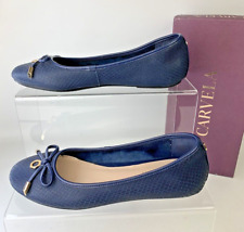 Carvela navy leather for sale  WAKEFIELD