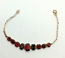 garnet bracelet 9ct for sale  KING'S LYNN