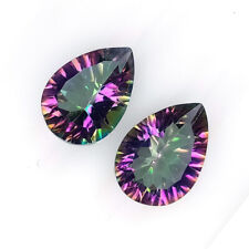 16.15Cts. Natural Mystic Topaz Pair Pear 12x16 MM Concave Cut Loose Gemstone for sale  Shipping to South Africa