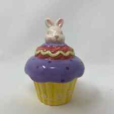Decoraciones de Pascua Conejo Conejo Cerámica Cupcake Caja Baratijas segunda mano  Embacar hacia Argentina