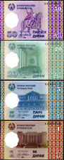 Tadżykistan Zestaw 4 szt. 1 5 20 50 Diram 1999 P 10 11 12 13 UNC na sprzedaż  Wysyłka do Poland