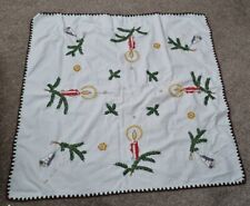 Vintage christmas embroided for sale  IPSWICH