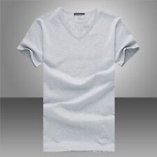 Camiseta masculina de algodão gola V gola redonda comprar usado  Enviando para Brazil