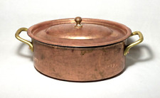 CORDON BLEU ~ Early Hammered Copper Oval 3 Qt. COVERED CASSEROLE (#24) ~ France for sale  Shipping to South Africa