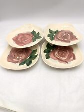 6 platillos Lexington Rose de cerámica pintados a mano Red Wing Pottery 1950 6 pulgadas LEER segunda mano  Embacar hacia Argentina