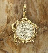 ATOCHA Coin Dolphin Pendant 925 Sterling Gold Overlay Sunken Treasure Jewelry for sale  Palm Harbor
