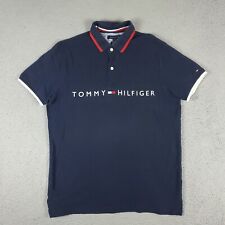 Camisa polo Tommy Hilfiger para hombre grande azul informal manga corta *, usado segunda mano  Embacar hacia Argentina