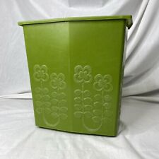 Antiga lata de lixo Loma 302 verde abacate floral plástico MCM 60s comprar usado  Enviando para Brazil