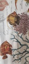 Pottery Barn Sea Life Coastal King Duvet Cover Birds Fish Crabs for sale  Shipping to South Africa