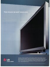 Usado, Monitor LG 2004 pantalla ancha plasma HDTV 60"" procesador Faroudja anuncio/póster impreso segunda mano  Embacar hacia Argentina