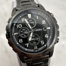 Fossil Dean FS4721 para hombre humo acero inoxidable esfera analógica cuarzo - BATERÍA NUEVA segunda mano  Embacar hacia Argentina