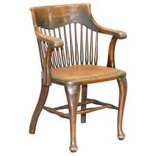 Used, ENGLISH EDWARDIAN RALPH JOHNSON OAK SPINDLE BACK CAPTAINS OFFICE DESK ARMCHAIR for sale  Shipping to South Africa