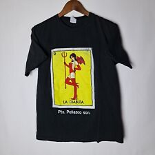 Camiseta Yazbek De Colección Para Hombre Negra Mediana Peso Pesado Mangas Cortas "LA DIABLITA" segunda mano  Embacar hacia Mexico