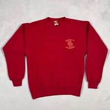 Vintage USC Sweater Mens Small Red Crewneck Pullover Fleece Embroidered Trojans for sale  Shipping to South Africa