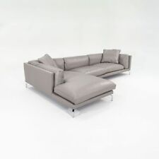 C. 2018 Como Sectional Sofa Grey Leather Giorgio Soressi Design Within Reach DWR for sale  Shipping to South Africa