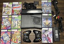 Microsoft XBOX 360 Console Bundle With KINECT  Black w/ 2 Controllers +9 Games for sale  Shipping to South Africa
