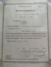 Diplômes gendarmerie 1956 d'occasion  France