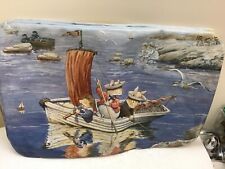 Set of 3 Art Work Placemats with rabbits In Boat & 1 depicting French Sidewalk for sale  Shipping to South Africa