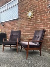 Pair vintage armchairs for sale  BATLEY