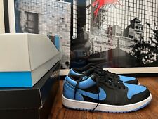 Usado, Tênis masculino Nike Air Jordan 1 baixo preto/azul universitário/branco/preto tamanho M 12 comprar usado  Enviando para Brazil