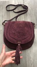 plum suede bag for sale  CLECKHEATON