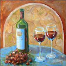 Wine art tile for sale  Shipping to Ireland