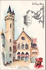 1900 PARIS Exposition Universelle Postcard "Tour de LOUVRE & Maison aux Piliers" for sale  Shipping to South Africa