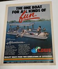 1984 Vintage Lowe Pontoon Boats One Boat For All Kinds Of Fun Print Ad for sale  Shipping to South Africa