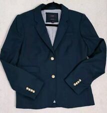 J. Crew Wool Blazer Womens Size 8 Emerald Green School Boy Jacket Blazer, used for sale  Shipping to South Africa