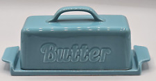 Butter dish aqua for sale  Shipping to Ireland