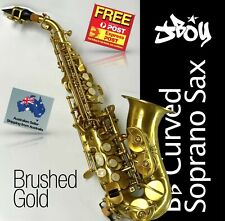 SAX SOPRANO CURVO JBOY • Saxofone BB ESTERLINA • Estojo • POSTAGEM EXPRESSA GRATUITA! comprar usado  Enviando para Brazil