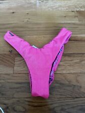 Maaji High Leg Cheeky Bikini Bottom sz M pink Sparkle Floral Sexy for sale  Shipping to South Africa