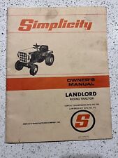 Simplicity owner manual for sale  TROON