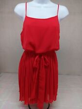 Poetry Womens Small Red Spaghetti Strap Lined Pleated Belted Dress, used for sale  Shipping to South Africa