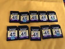 10PCS   LEXAR SD  4GB   CARD memory card for sale  Shipping to South Africa