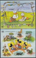 GAMBIA #1110-1 JUEGO DE DISNEY DE 2 HOJAS DE RECUERDO para AÑO INTERNACIONAL DEL NIÑO segunda mano  Embacar hacia Argentina