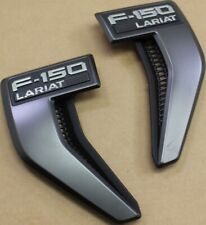 2021-2023 F150 Lariat PAIR of Front Fender Emblem Badges OEM Factory FORD, used for sale  Shipping to South Africa
