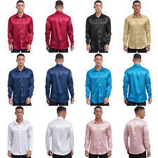 Roupa masculina macia camisa rave tops discoteca camiseta cetim blusa luxo clubwear anos 80 comprar usado  Enviando para Brazil